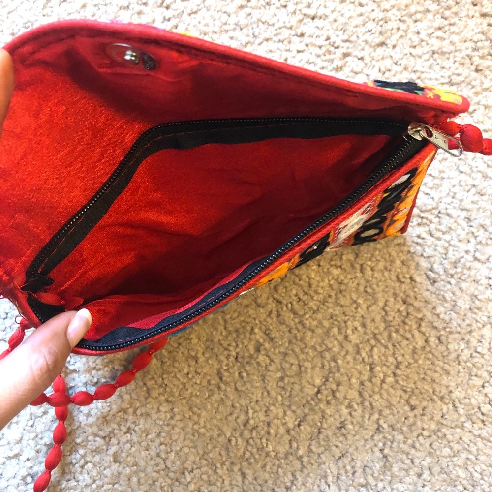 Boho/Ethnic Handmade Clutch Crossbody Bag - Picture 2 of 6